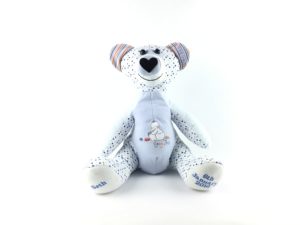Memory Bear Keepsake Made from Baby Clothing, Animal Keepsake, personalised Bear Keepsake