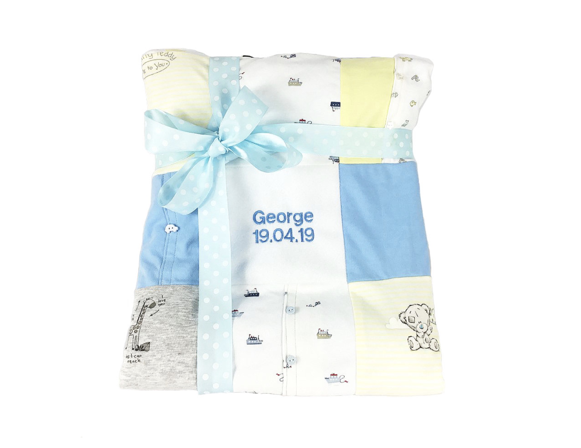 Baby clothes blanket keepsake