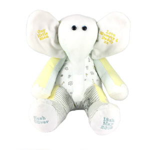 Elephant memory keepsake uk, teddy bear keepsake uk, baby clothes Keepsakes uk