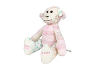 Memory Monkey keepsake made from baby grows and clothing