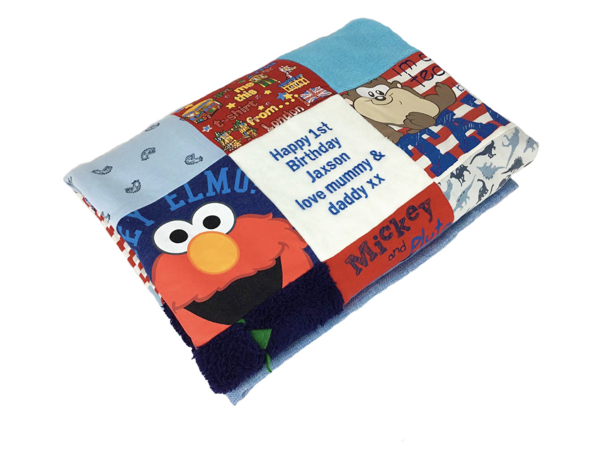 Memory blanket keepsakes handmade from baby’s first clothes