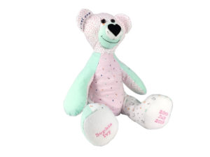 Teddy bear keepsake made from baby or loved ones clothes