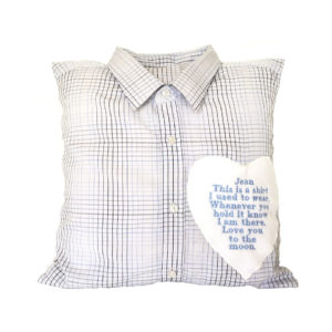 Pillows made from loved ones clothes, grandad cushion uk