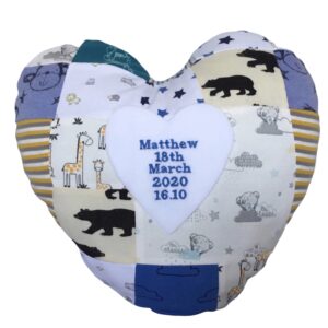 Patchwork Heart Memory Cushion - Image 3