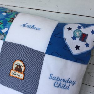 Cushion memory keepsake from baby grows