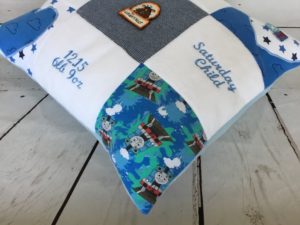 Loved ones clothes made into cushion keepsakes
