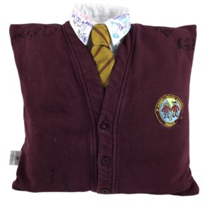 School Uniform memory cushion handmade from your own school uniforms.