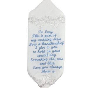 Wedding Dress Handkerchief Keepsake - Image 3