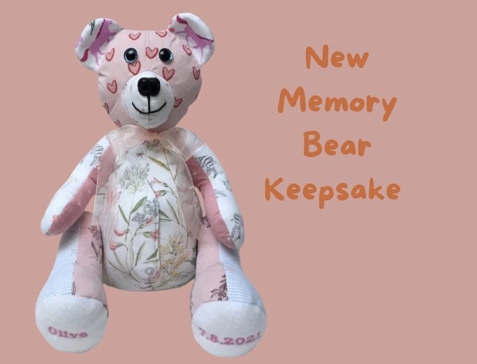 Memory Bear Keepsake made from baby clothes